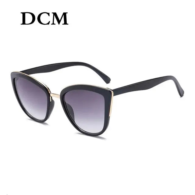 DCM Cateye Sunglasses Women Vintage Gradient Glasses Retro Cat eye Sun glasses Female Eyewear UV400s-sss62 mysite