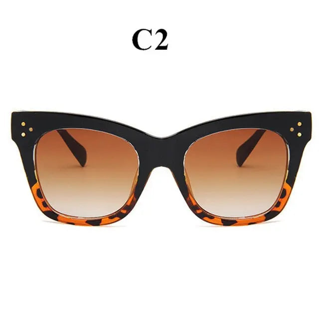 Oulylan Classic Cat Eye Sunglasses Women Vintage Oversized Gradient Sun Glasses Shades Female Luxury Designer UV400 Sunglass--s1 mysite
