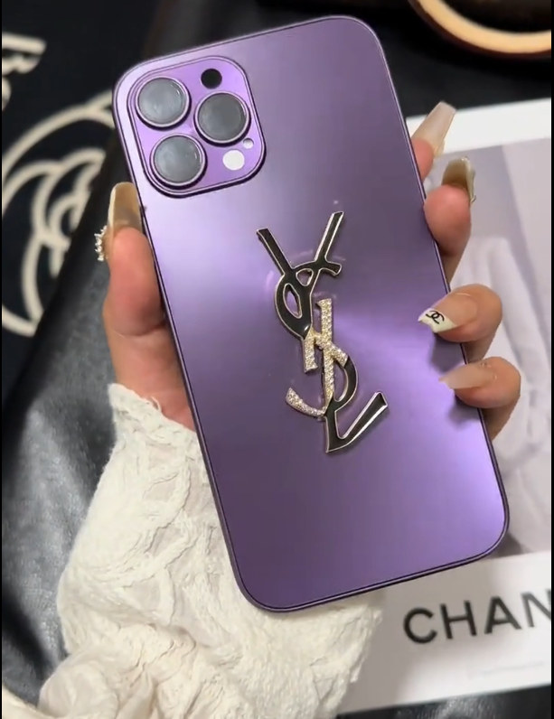 Elegant Letter Shine x Mono iPhone Case With Chain mysite