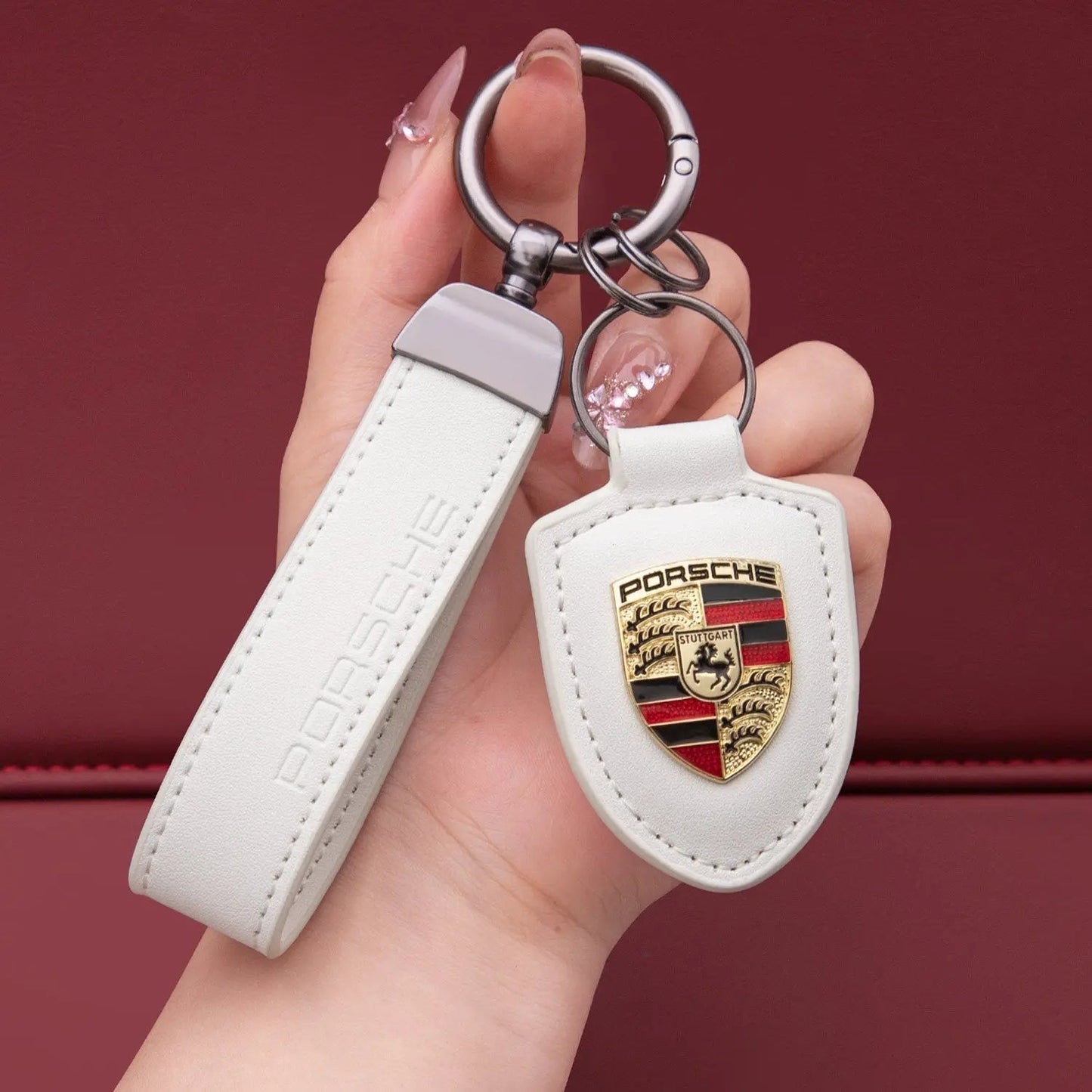 Genuine Leather Porsche Keychain-s2 mysite