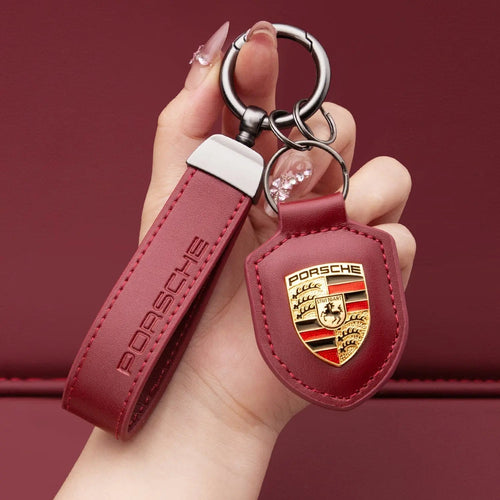 Genuine Leather Porsche Keychain-s2 mysite