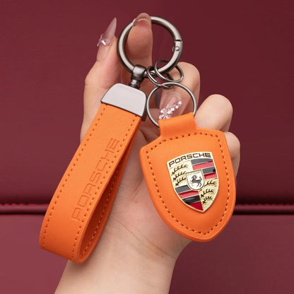 Genuine Leather Porsche Keychain-s2 mysite
