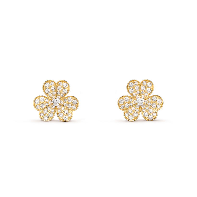 FRIVOLE GOLD FLOWER DIAMOND EARRINGS mysite