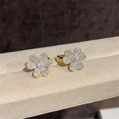 FRIVOLE GOLD FLOWER DIAMOND EARRINGS mysite