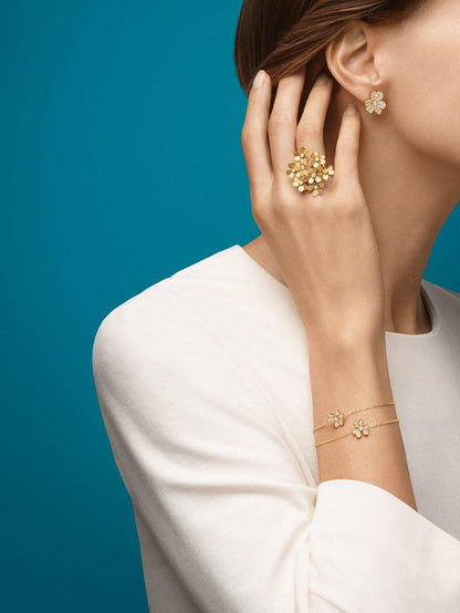 FRIVOLE GOLD FLOWER DIAMOND EARRINGS mysite