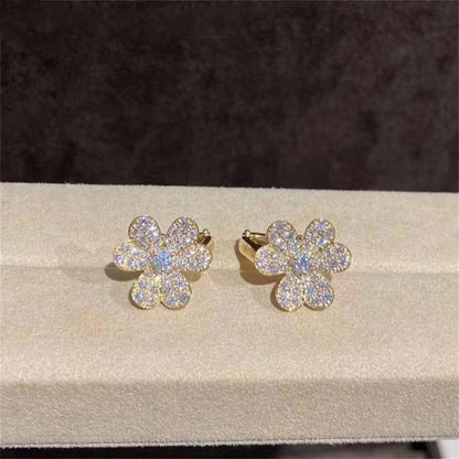 FRIVOLE GOLD FLOWER DIAMOND EARRINGS mysite