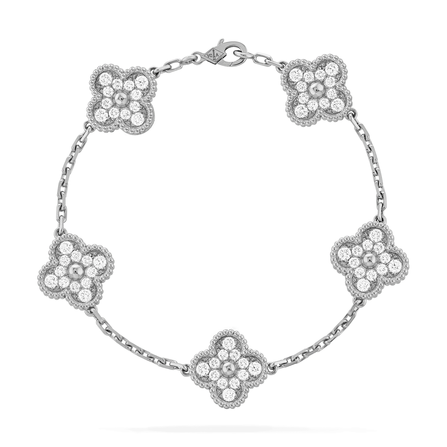 5 MOTIFS SILVER DIAMOND BRACELET mysite