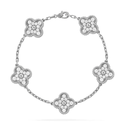 5 MOTIFS SILVER DIAMOND BRACELET mysite