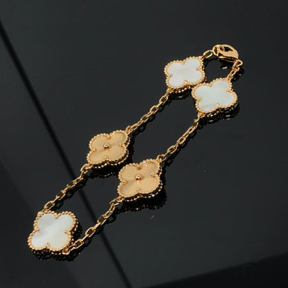 BRACELET 5 MOTIF WHITE MOP AND PINK GOLD mysite