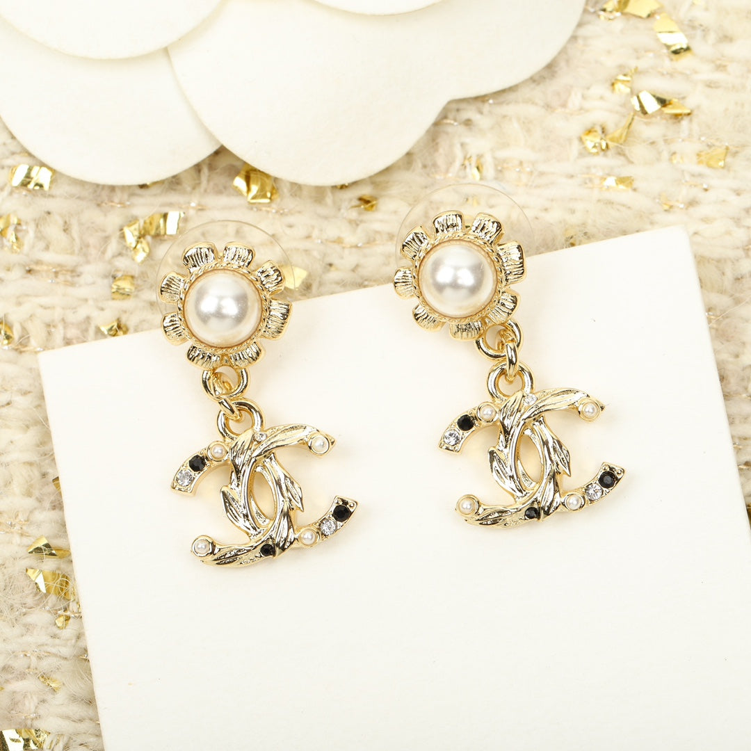 SUNFLOWER CC GOLD MUTIL DIAMONDS DROP EARRINGS mysite
