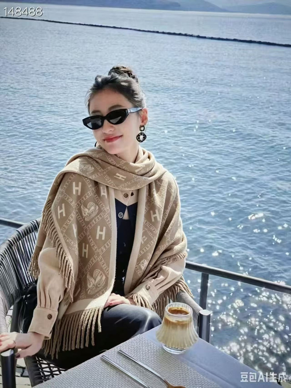 Oversized Cashmere Blend Scarf-0001