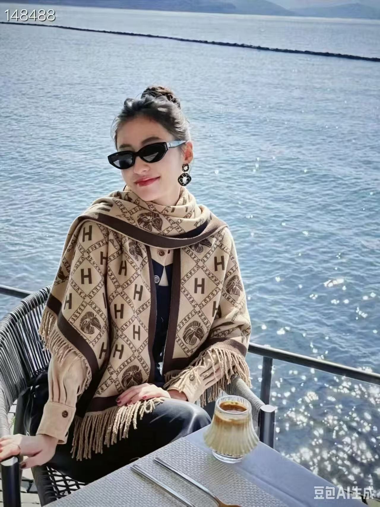 Oversized Cashmere Blend Scarf-0001