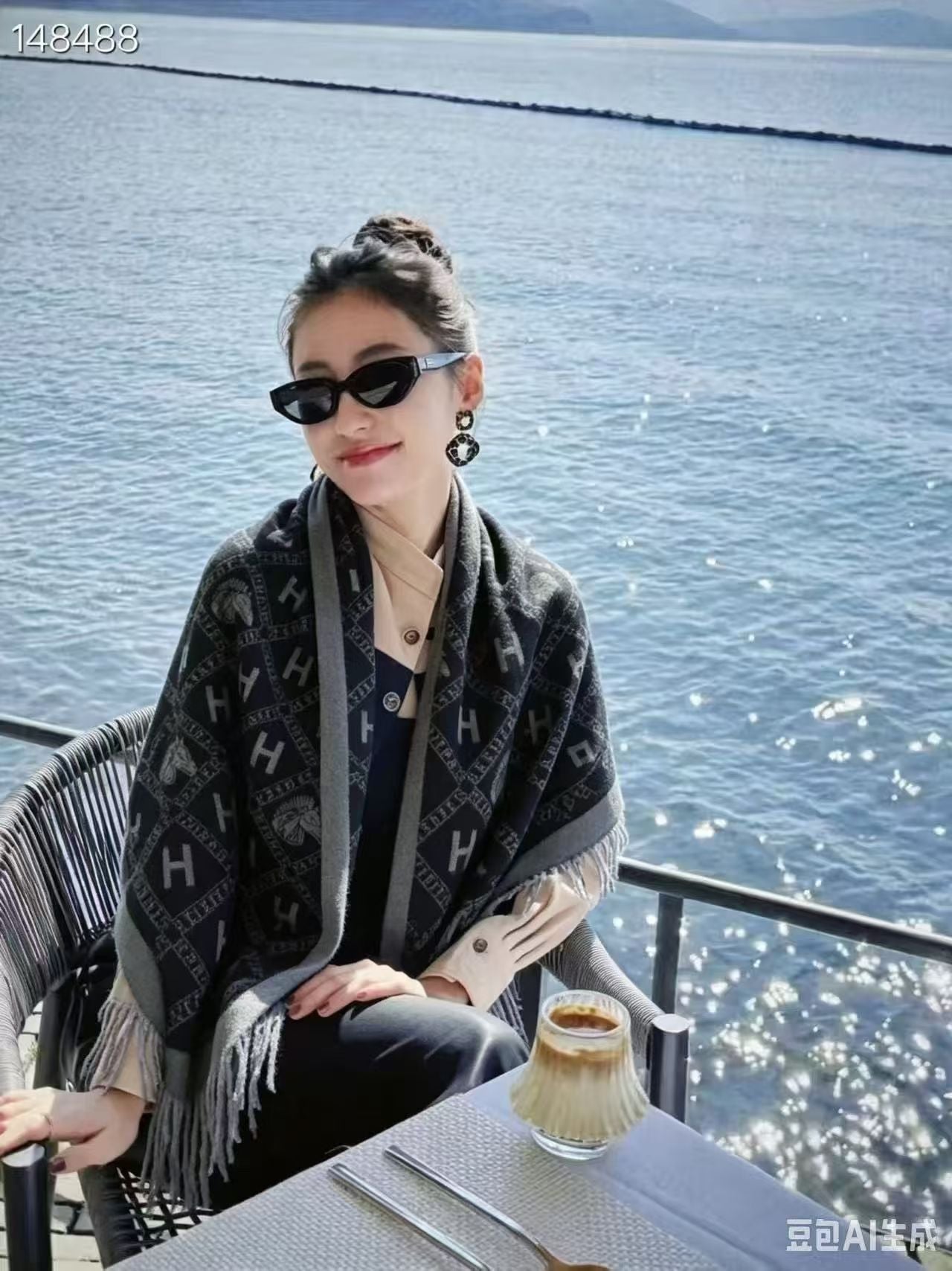 Oversized Cashmere Blend Scarf-0001