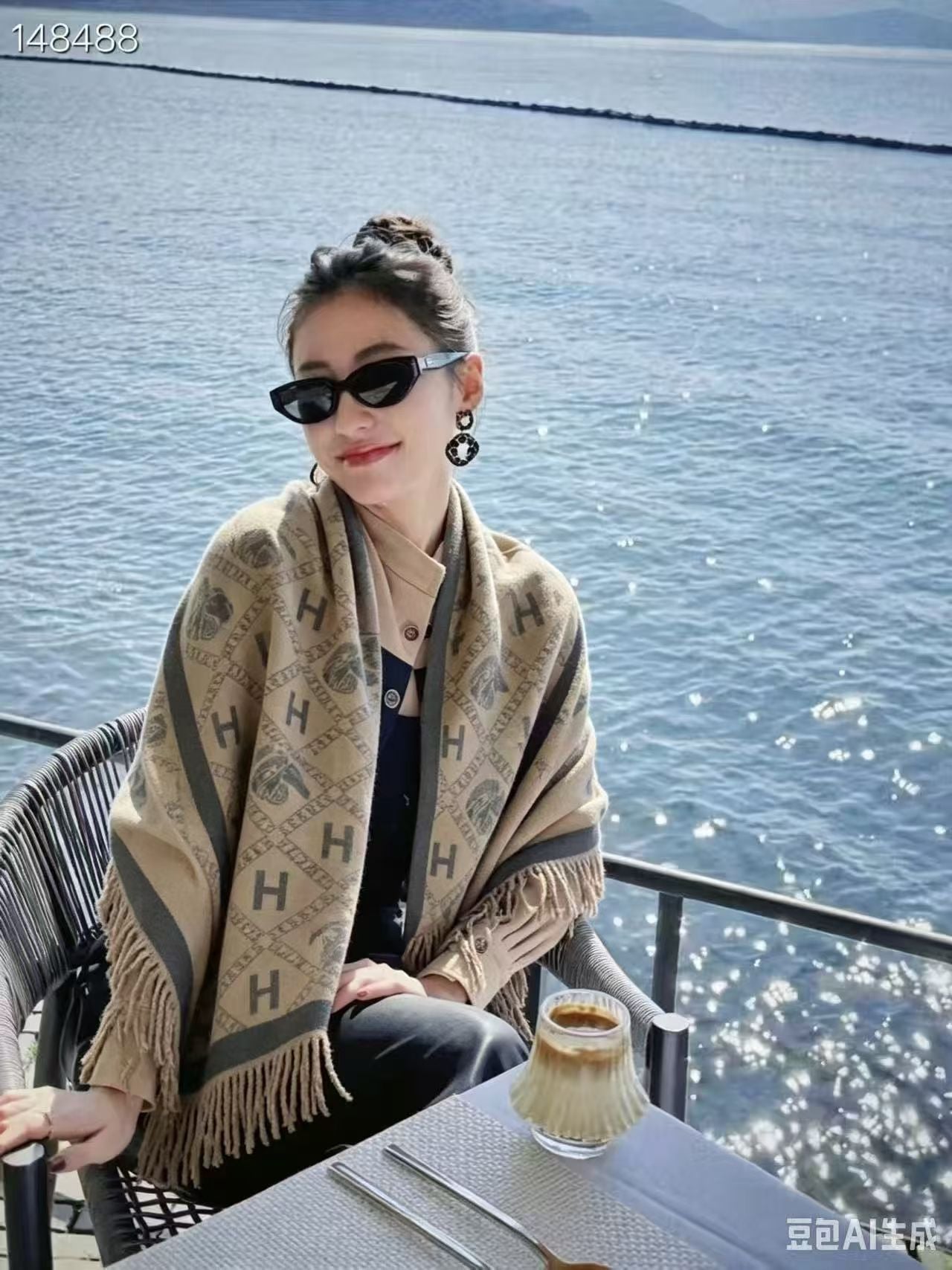 Oversized Cashmere Blend Scarf-0001