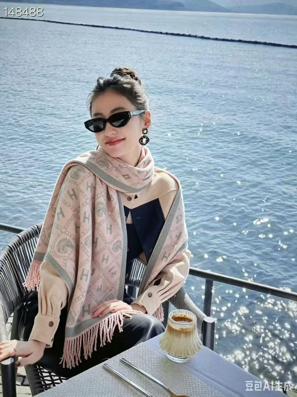 Oversized Cashmere Blend Scarf-0001