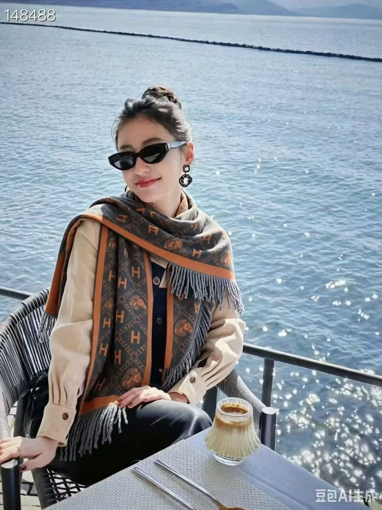 Oversized Cashmere Blend Scarf-0001