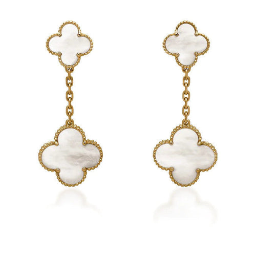 WHITE MOP EARRINGS 2 MOTIF mysite
